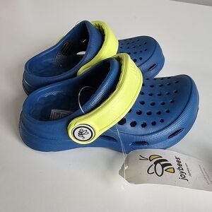 Joybees Infants Blue and Yellow Slip On Shoes Size 4/5 NEW
